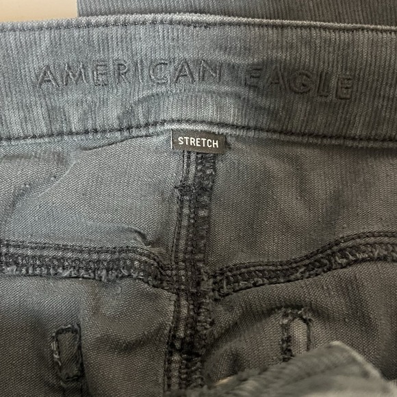 American Eagle Pants Womens 10 Gray Corduroy Flare Super High Rise Button Fly - Picture 9 of 13